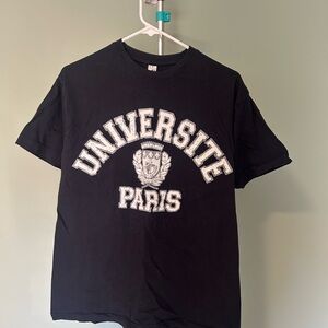 University Paris Black T-Shirt
